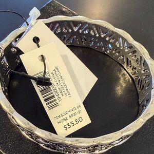 Chico's Silver Cut-Out Bracelet